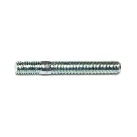 Midwest Fastener Double-End Threaded Stud, 3/8"-16 Thread to 3/8"-24 Thread, 3 in, Steel, Zinc Plated, 8 PK 73148